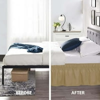 Subrte креветот за кревет за завиткување на прашина еластична покривка за кревет, полн, песок