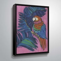 Hotешка тропска папагал, галерија, завиткано од платно со плови од Холи Воџан