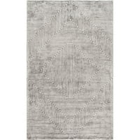 Уметнички ткајачи Кастав светло сива модерна 5 '7'6 Област килим