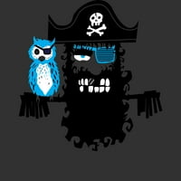 Хипстер Пиратски Момчиња Јаглен Сива Графичка Маичка-Дизајн Од Луѓе XS