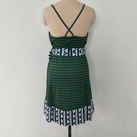 outfmvch породилен фустан зелен фустан без ракави v-вратот спојување завој носете бремени жени фустани зелена xl