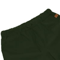 машки панталони ксинкингхао за топло време машка летна мода секојдневна еднобојна џебна шорцеви со врвки панталони за мажи армија