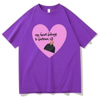 Jhpkjmy Срцето Му Припаѓа На Bertram Графички Печатење Tshirt Мажи Жени Преголеми Лабави Кратки Ракави Tee Смешни Машки Улични