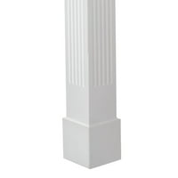 Ekena Millwork 8 W 6'H Craftsman Classic Square Non-Tapered Fluted Column W стандарден капитал и база