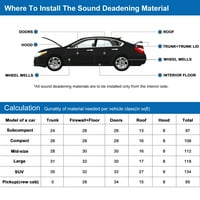 Уникатни поволни цени 394mil 43.4sqft Car Ture Sound Sound Deadenter Insulation Mat 20 x12