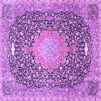 Ахгли Компанија Внатрешен Правоаголник Медалјон Виолетова Традиционална Област Килими, 4'6'