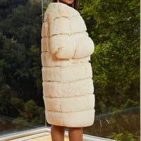 Ociviesr жени плус големина кратко палто топло крзно fauxlong јакна со долги ракави надворешни јакни женски обични јакни