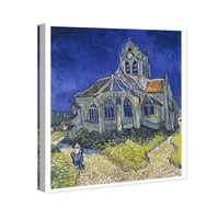 Класична и фигуративна wallидна уметност на пистата и фигуративна wallидна уметност „Ван Гог“ - Црквата во Ауверс сур.