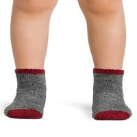 Чудо на нација, плишани врвови на мали деца и џогерс пижама поставени со чорапи, 6-парчиња, големини 12 милиони-5Т