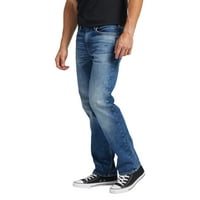 Сребрени фармерки копродукции Машки Бесконечно вклопување опуштени фармерки со права нозе, големини на половината S-XXL